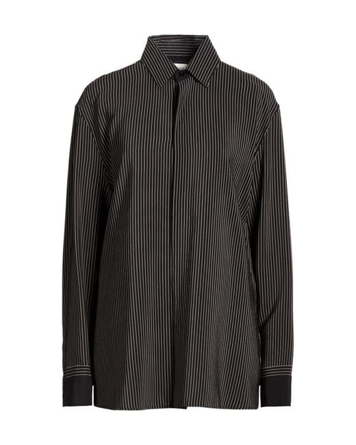 Saint Laurent Black Striped Long Sleeve Shirt