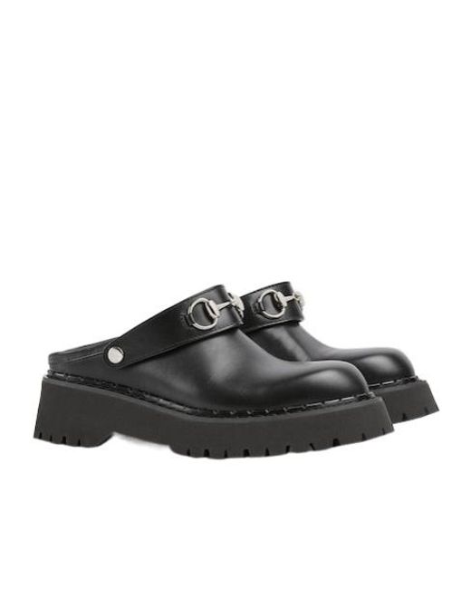 Gucci Black Horsebit Mules