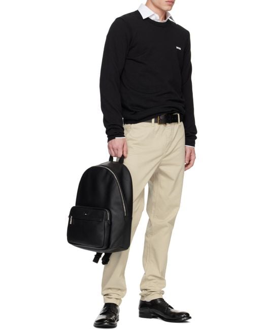 Boss Black Boss Logo Front Pocket Backpack for men