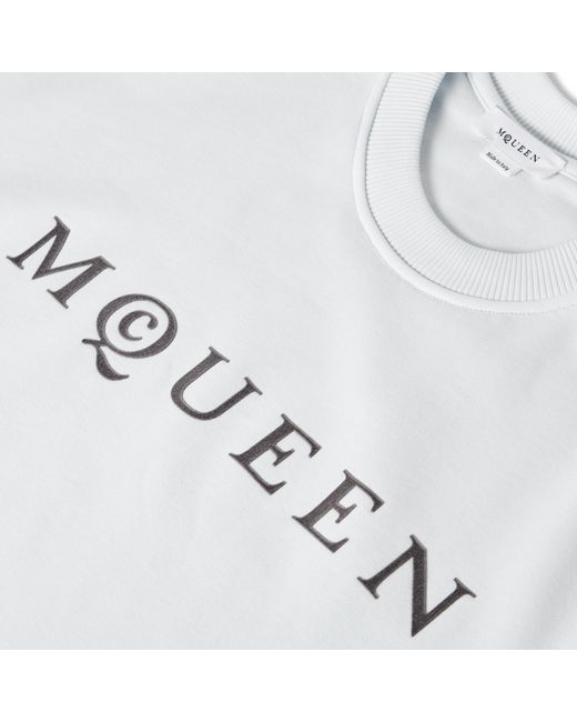 McQueen Blue Logo Crew Sweatshirt
