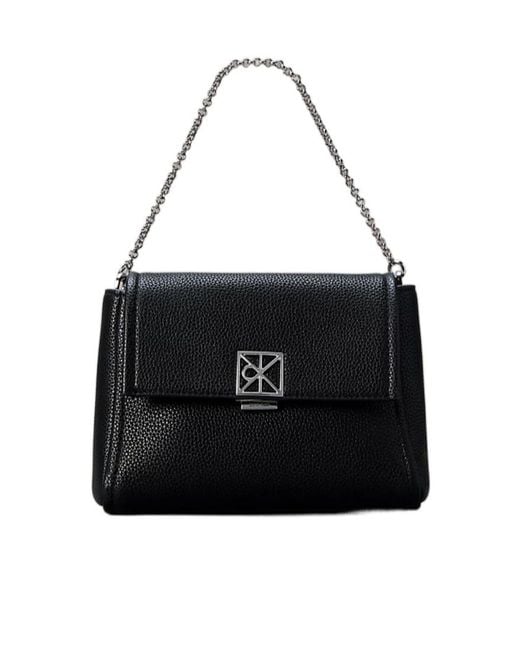 Calvin Klein Black Logo Shoulder Bag