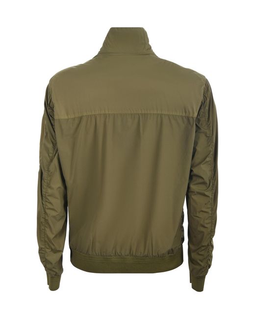 C P Company Green Zip-Up Bomber Jacket for men