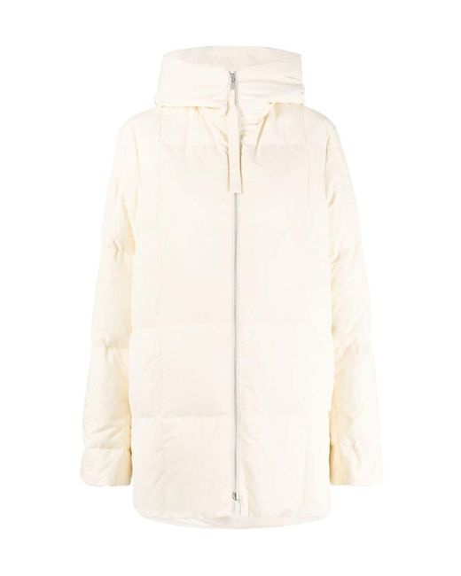 Jil Sander White Quilted Down Jacket