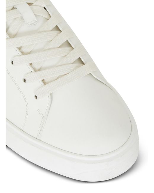 Balmain White B-Court Lace-Up Sneakers for men