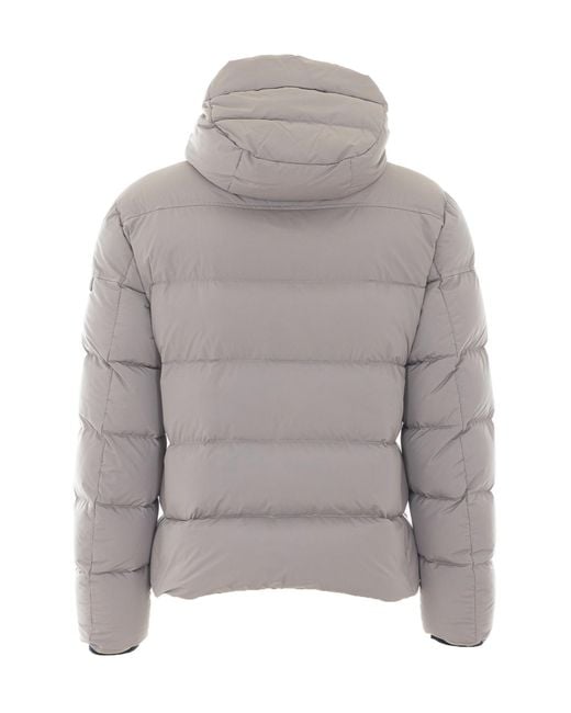 Moorer Gray Long-Sleeved Padded Jacket for men