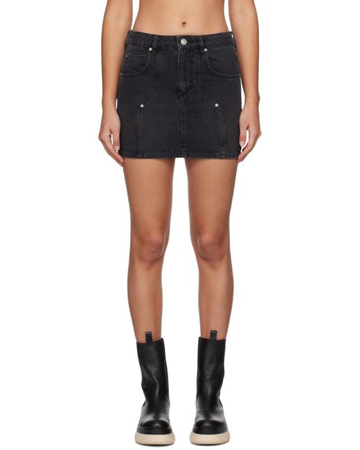 Isabel Marant Black Isabel Marant Étoile Denim Mini Skirt