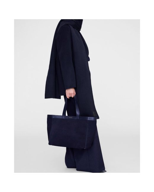 Anine Bing Blue Medium Rio Handbag