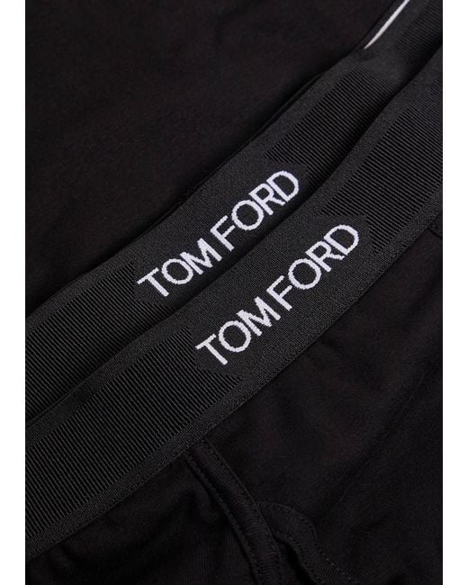 Tom Ford Black Stretch-Cotton Boxer Briefs for men