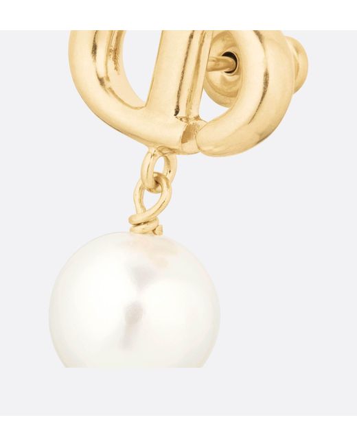Dior White Cd Earrings