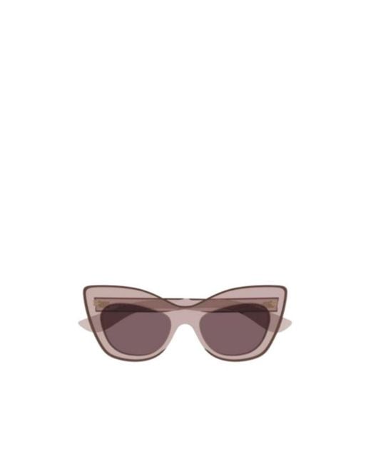 McQueen Pink Eyewear Cat Eye Frame Sunglasses