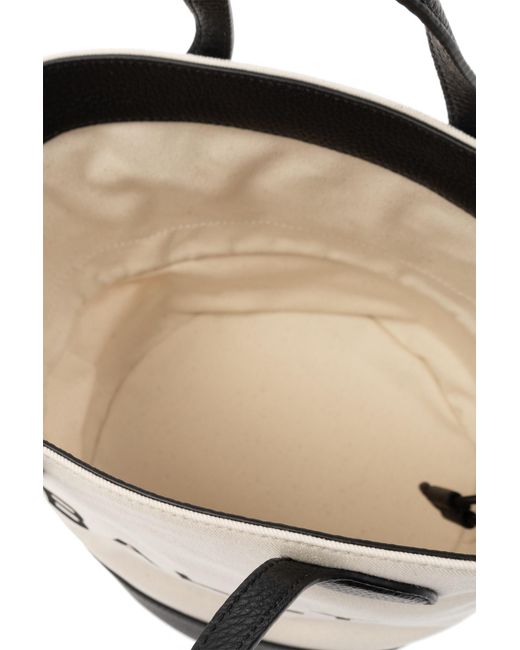 Bally White Logo Printed Tote Bag