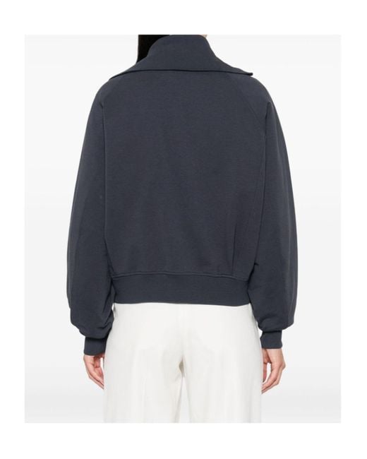 Brunello Cucinelli Blue Zip-Fastening Patch-Pocket Top