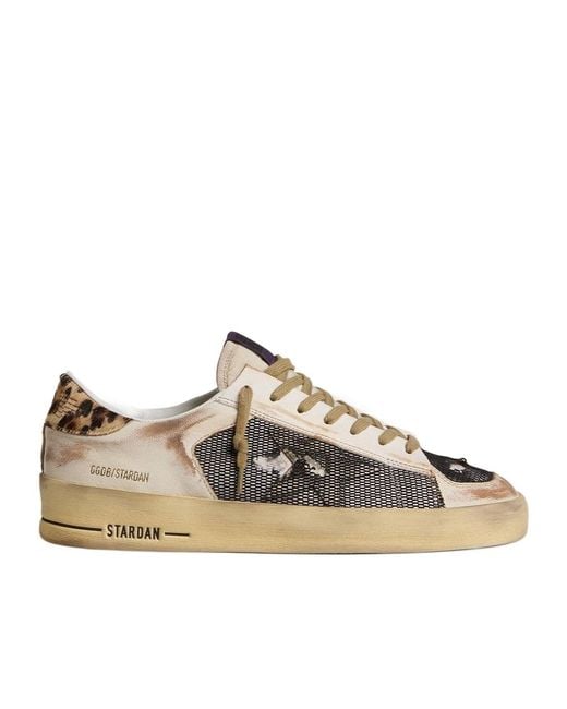 Golden Goose Deluxe Brand Brown Stardan Lace-Up Sneakers for men