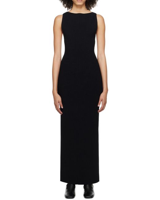 Khaite Black Crewneck Sleeveless Dress