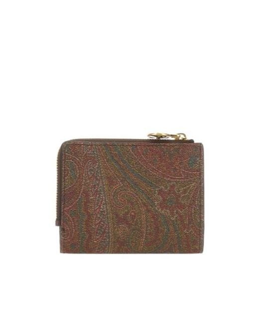 Etro Brown Arnica Bi-Fold Wallet