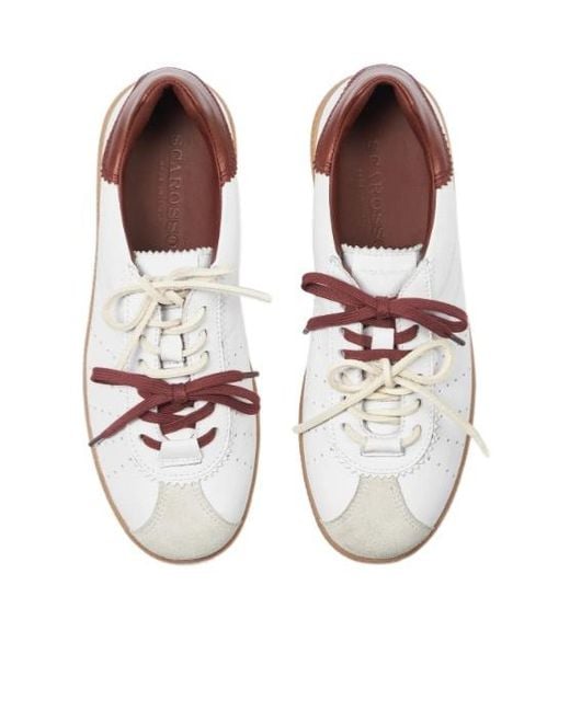 Scarosso White Mariate Lace-Up Sneakers