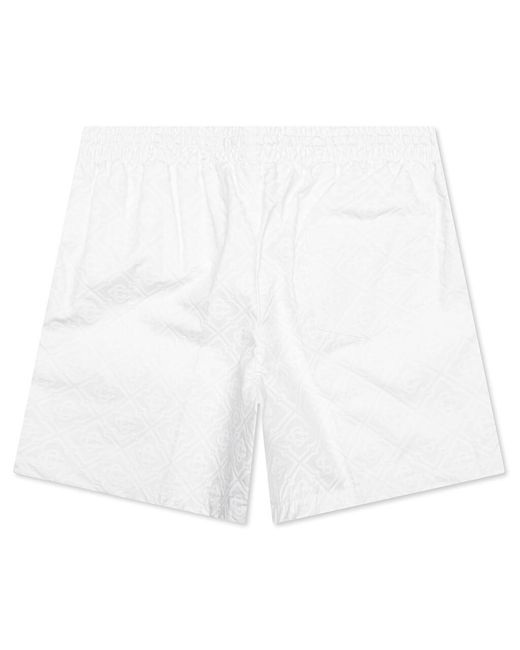 Casablanca White Puff Monogram Shorts for men