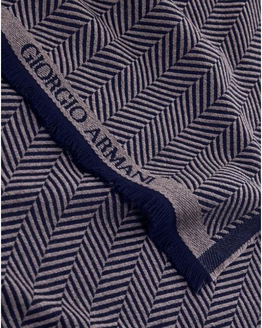 Giorgio Armani Blue Scarf for men