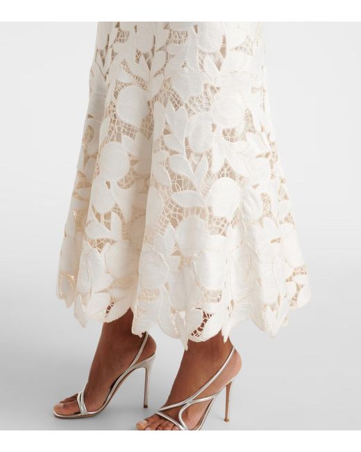 Jonathan Simkhai White Valetta Embroidered Midi Dress