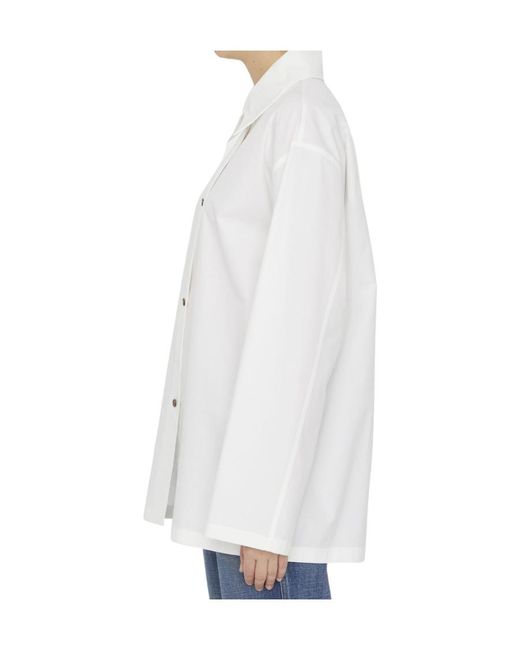 The Row White Rigel Buttoned Shirt