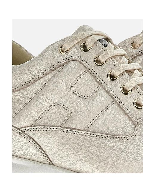 Hogan Natural Interactive Lace-Up Sneakers