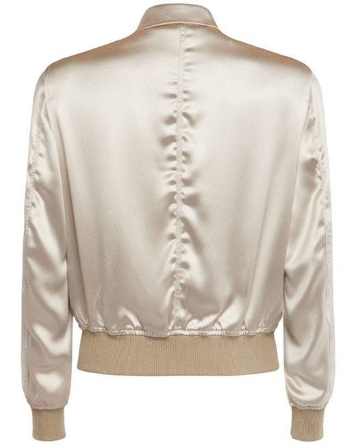 Tom Ford Natural Silk Satin Reversible Jacket for men
