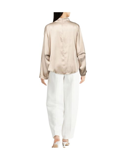 Brunello Cucinelli Natural Silk Tops