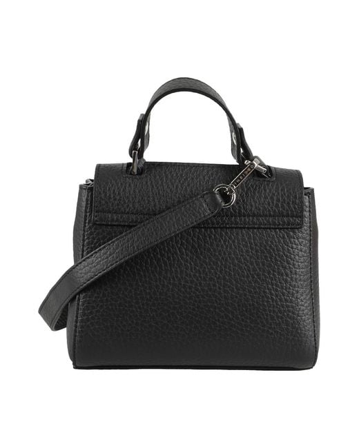 Orciani Black Mini Sveva Logo Lettering Tote Bag