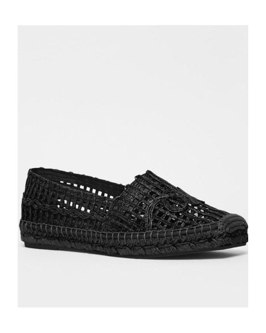 Weekend by Maxmara Black Raffia-Effect Espadrilles