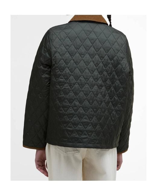 Barbour Black Icons Cropped Liddesdale Quilted Jacket
