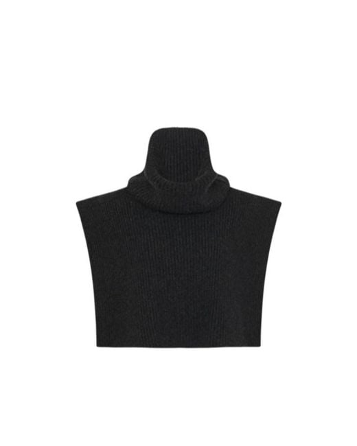 The Row Black Emmit Roll-Neck Cashmere Collar