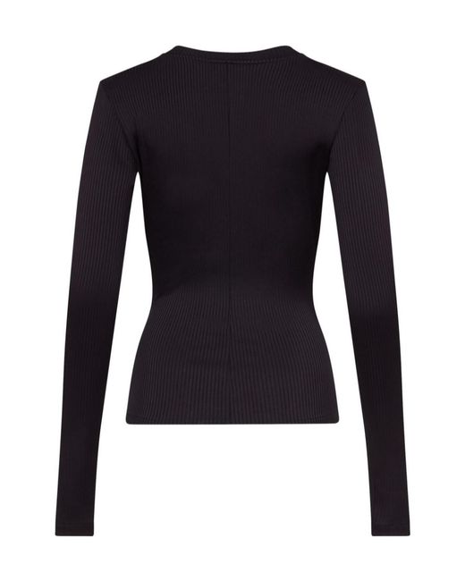 Area Blue Star Stud-Detailed V-Neck Knitted Jumper