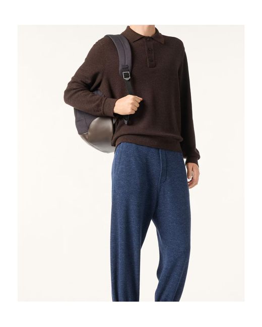 Loro Piana Brown Gokarna Polo Sweatshirt for men