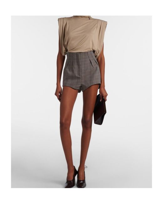 Mugler Natural Draped Jersey Top