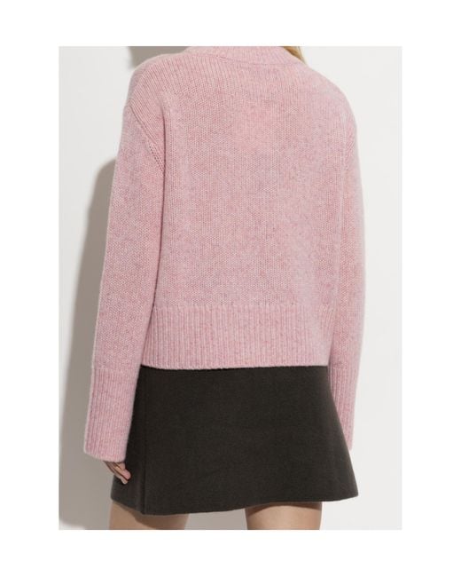 Lisa Yang Pink Karine Ribbed Knitted Sweater