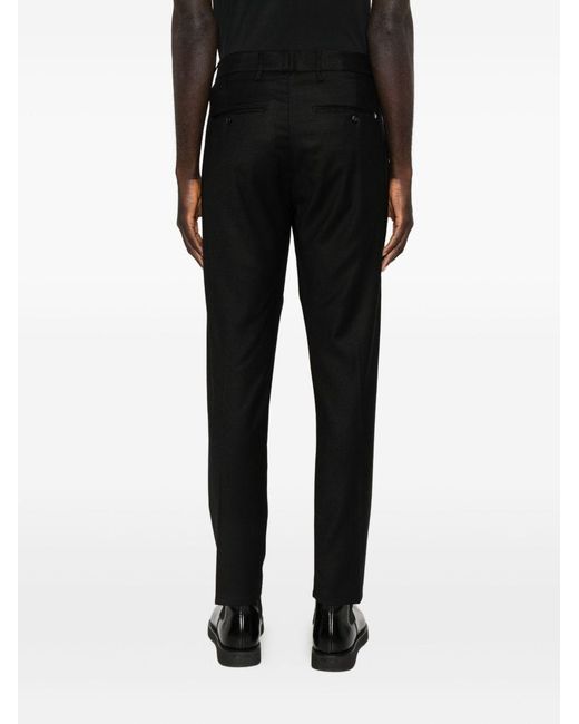 Dondup Black Casual Pants With Belt Loops for men