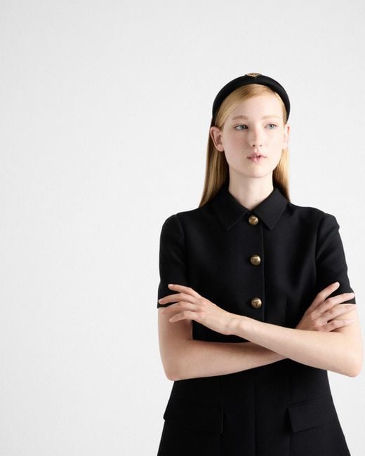 Prada Black Re-Nylon Padded Headband