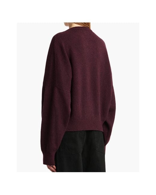 Khaite Purple Wolfe V-Neck Jumper