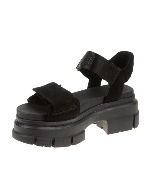 Ugg Black Logo Sandals