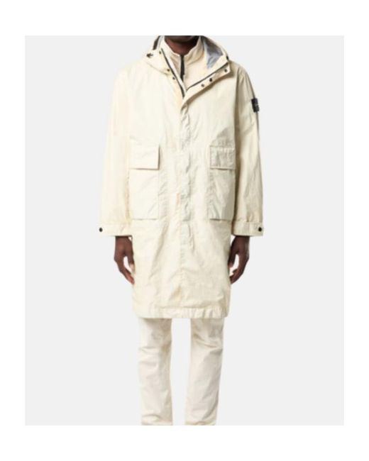 Stone Island Natural Membrana 3L Tc Hooded Parka for men