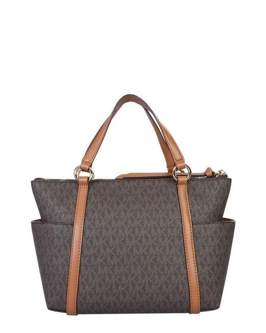 Michael Kors Brown Michael Sullivan Logo Plaque Small Tote Bag