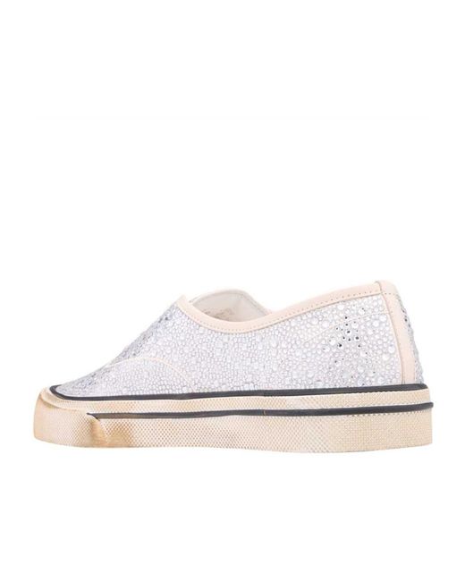 Bally White Lacing Low-Cut Skate Shoes for men