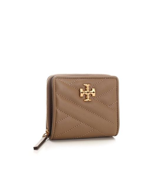 Tory Burch Brown Kira Chevron Bi-Fold Wallet