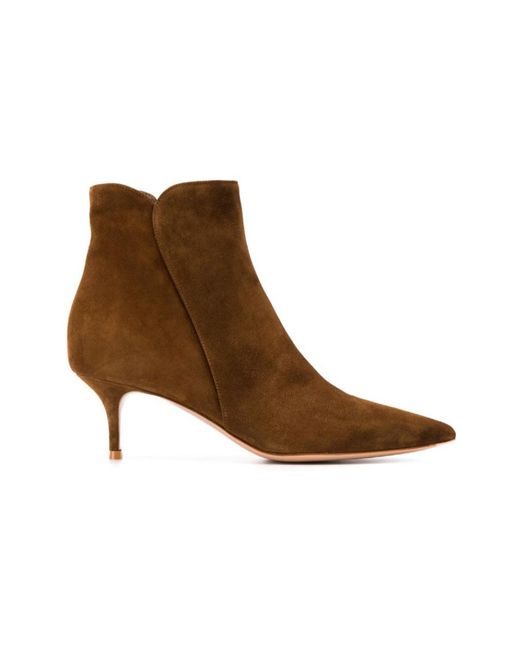 Gianvito Rossi Brown Pointed Toe Ankle Boots