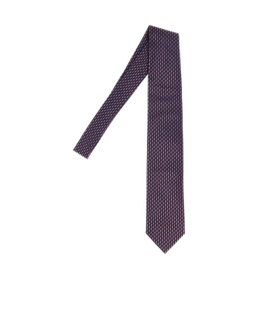 Brioni Purple Embroidered Tie for men