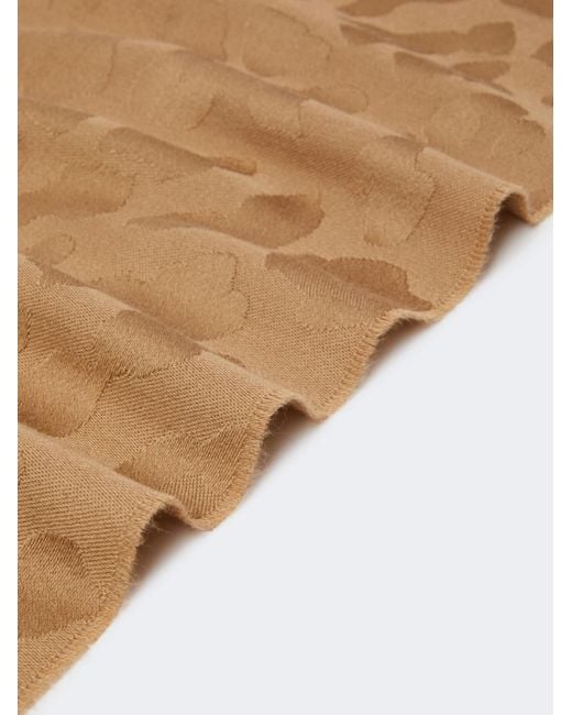 Weekend by Maxmara Natural Jacquard Wool Shawl