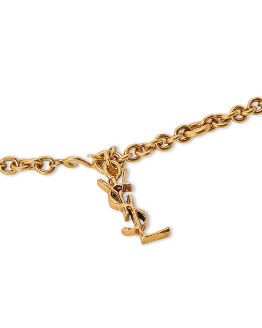 Saint Laurent Metallic Thin Chain Belt