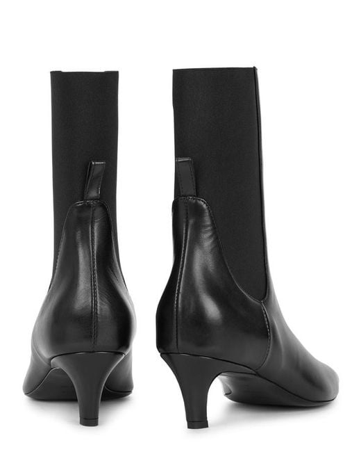 Totême Black 50 Leather Ankle Boots