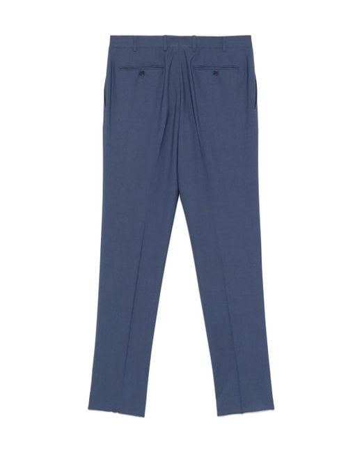 Canali Blue Belt Loop Casual Pants for men