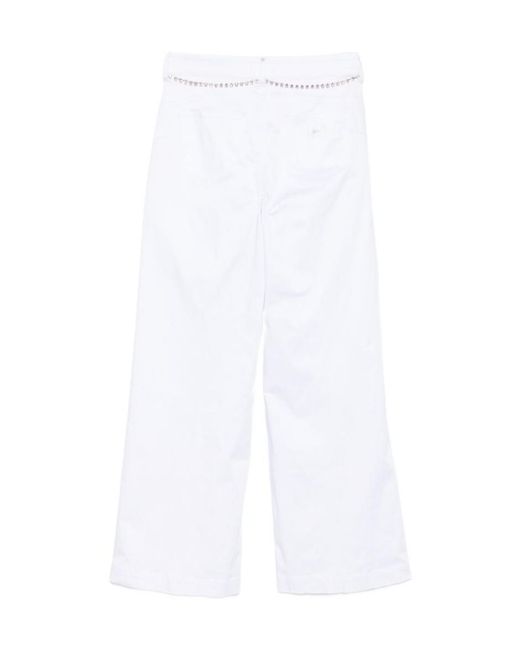 Liu Jo White High Waist Flared Jeans